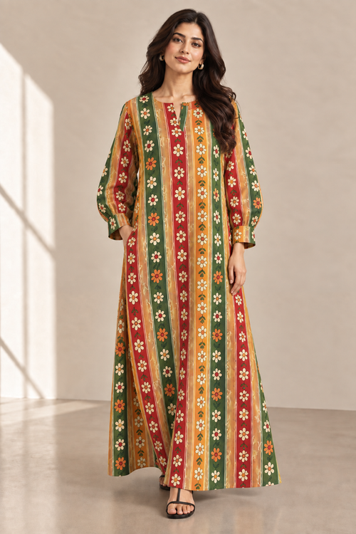 Printed Blend Kaftaan
