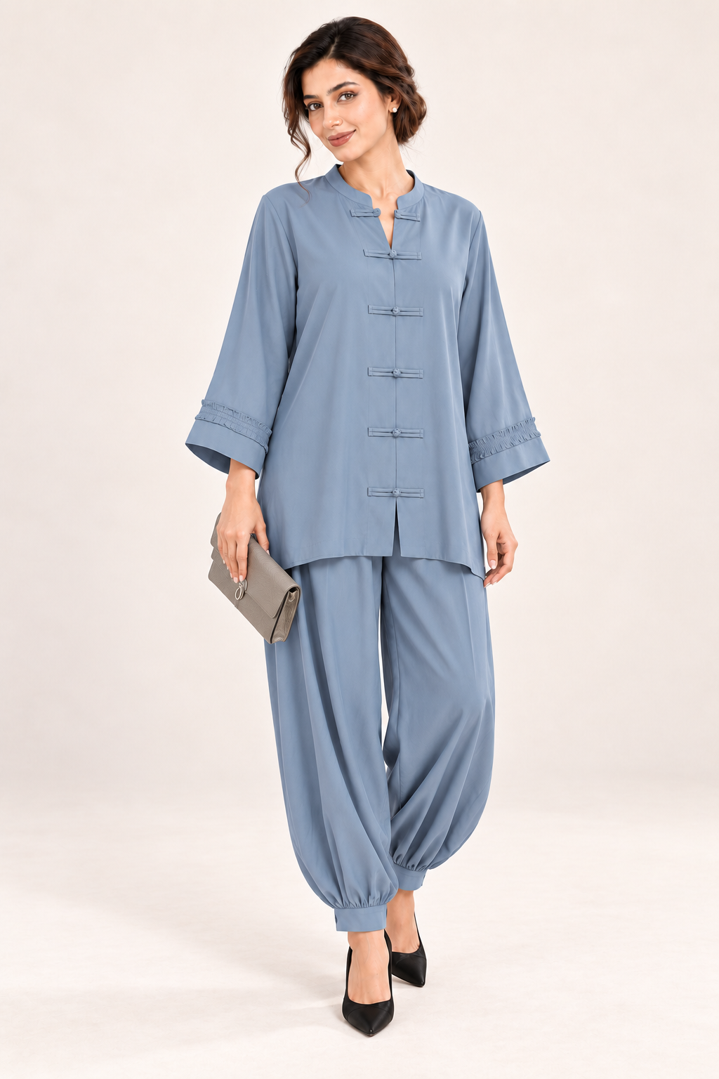 Poise Co-ord Set – Dusty Blue