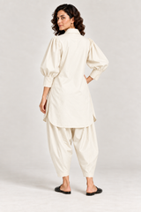 The Sculpted Poplin Set – White