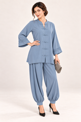 Poise Co-ord Set – Dusty Blue