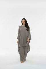Neutral Grey Kaftan Wool Set