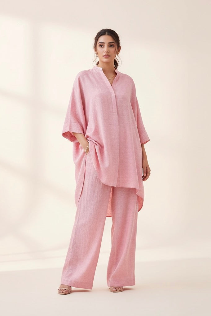 Relaxed Karandi Set Blush Pink