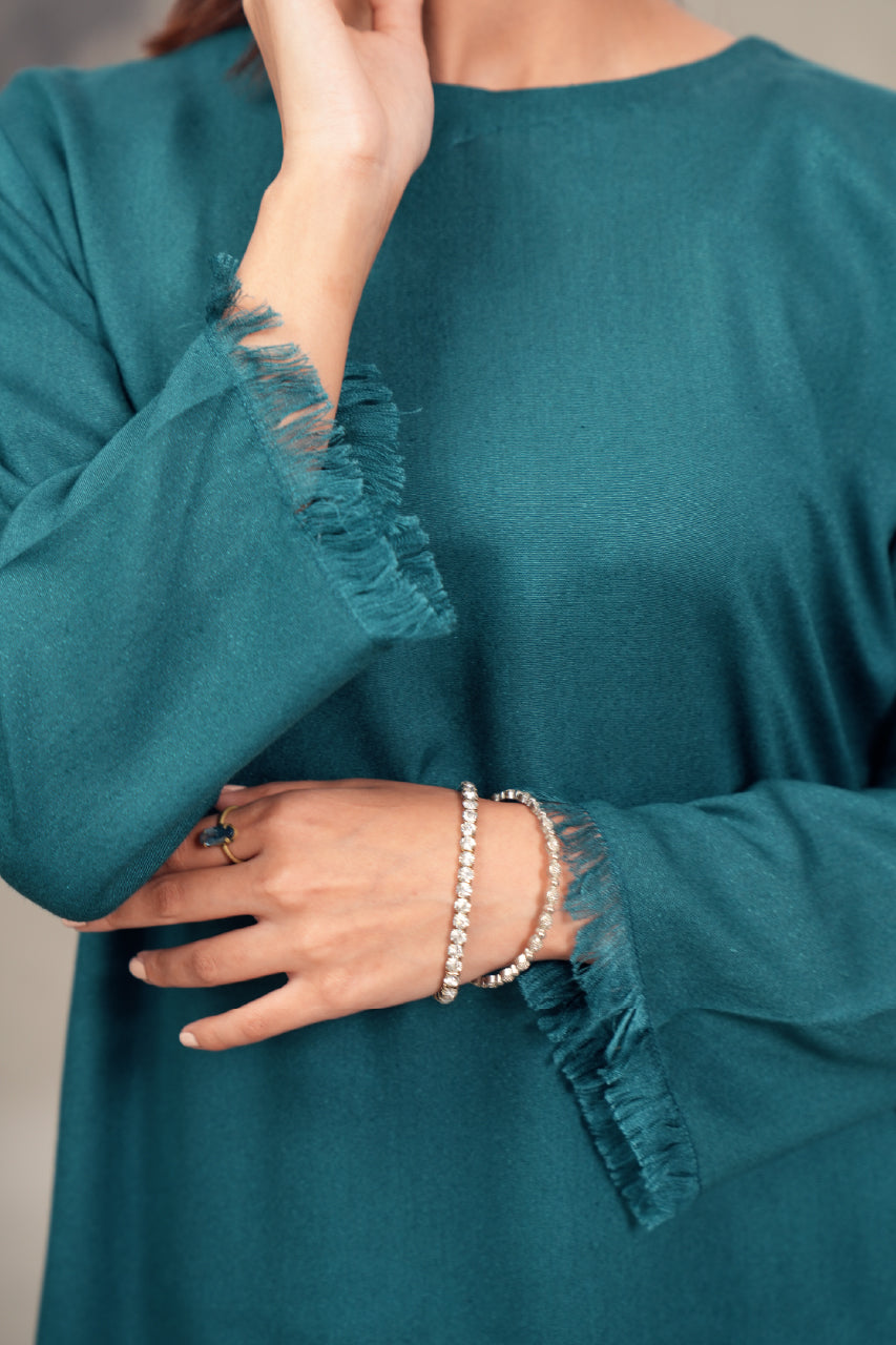 Silk Karandi Teal 2 PC