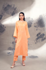 Silk Karandi Peach 2 PC