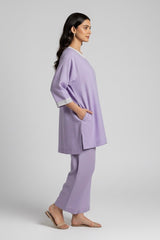 Lilac Cotton Relaxed Coord Set