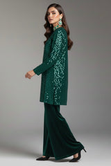 Emerald Velvet Sequin Set