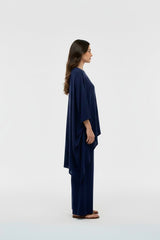Navy Kaftan Wool Set