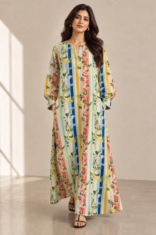 Printed Blend Kaftaan
