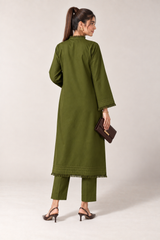 The Fringe Poplin Set – Dark Olive
