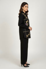 Black Khaddar Embroidered Set