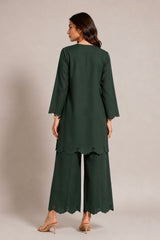 Scalloped Coord Set Emerald