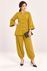 Poise Co-ord Set – Dusty Mustard