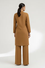 Camel Brown Wool Co-ord Set