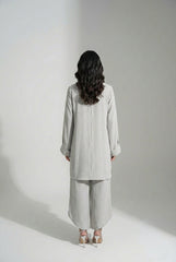 Mist Grey Crepe Coord Set