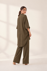 Relaxed Karandi Set Choco Olive