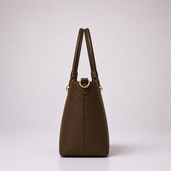 Brown Textured Tote Bag