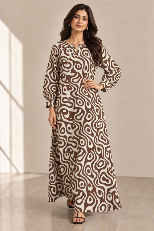 Printed Blend Kaftaan