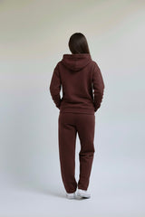 Cozy Fleece Straight Pants Maroon