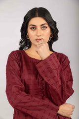 Dobby Lawn Maroon 2PC