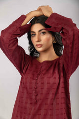 Dobby Lawn Maroon 2PC