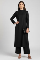 Black Stripe Viscose Set