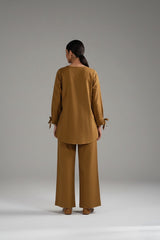 Lawn Relaxed Coord Set Mustard Olive