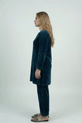 Teal Velvet Coord Set