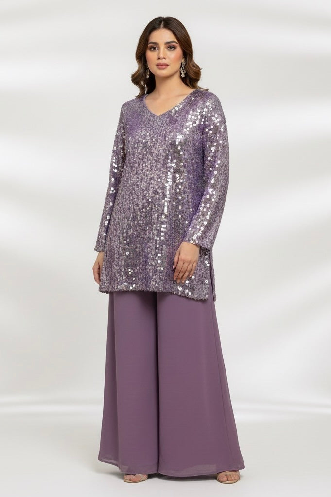 Lilac Sequin Set