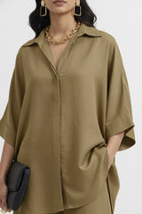 Relaxed Blend Set Camel Khaki