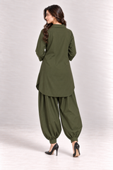Mode Poplin Co-ord - Olive