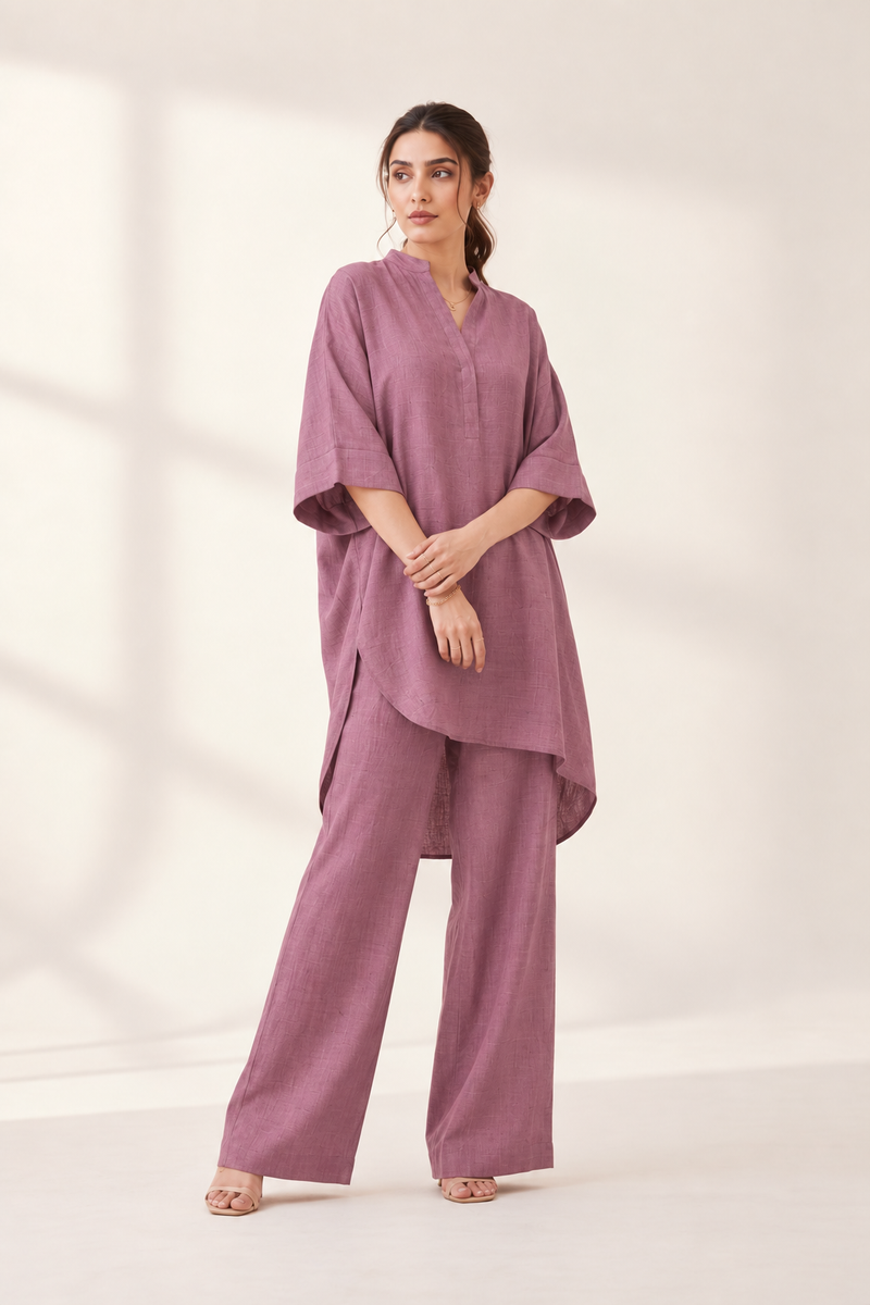 Relaxed Karandi Set Dusty Mauve