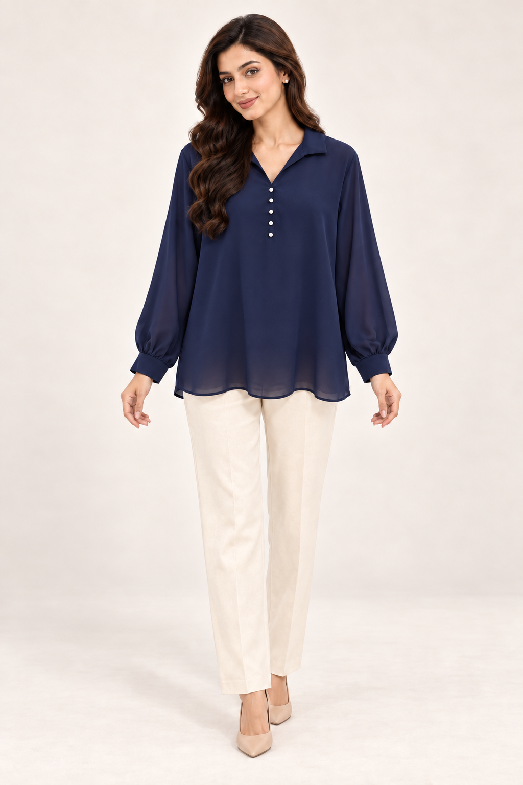 Pearl Top Navy