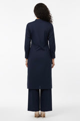Navy Dobby Cotton Set