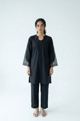 Black Lacy Dobby Set