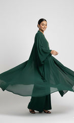 Flowy Georgette Emerald Coord Set