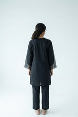 Black Lacy Dobby Set