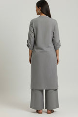 Relaxed Grey Khaddar Set
