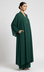 Flowy Georgette Emerald Coord Set