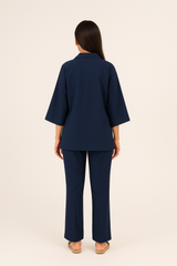 Navy Relaxed-Fit Coord Set