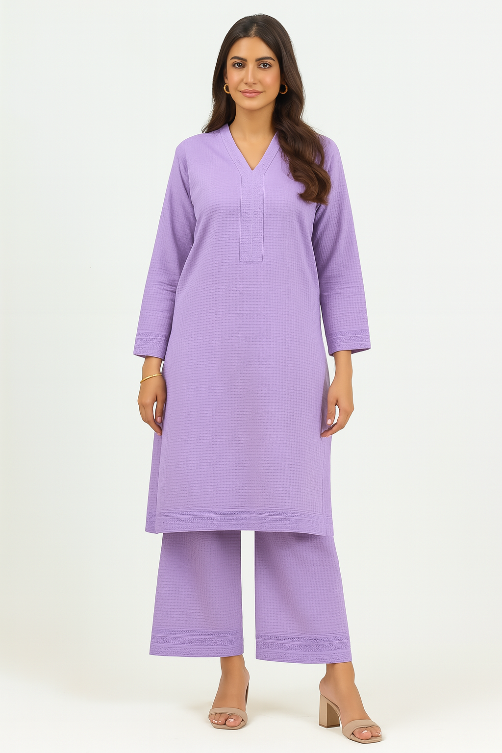 Lilac Bubble Linen Coord Set