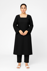 Black Dobby Coord Set