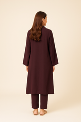 Plum Georgette Coord Set
