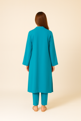 Cyan Blue Georgette Coord Set