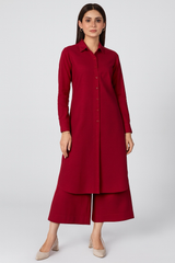Dobby Cambric Maroon 2PC