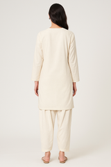 Cambric Shalwar Kameez Cream