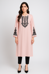 Blush Pink Georgette Embroidered Set