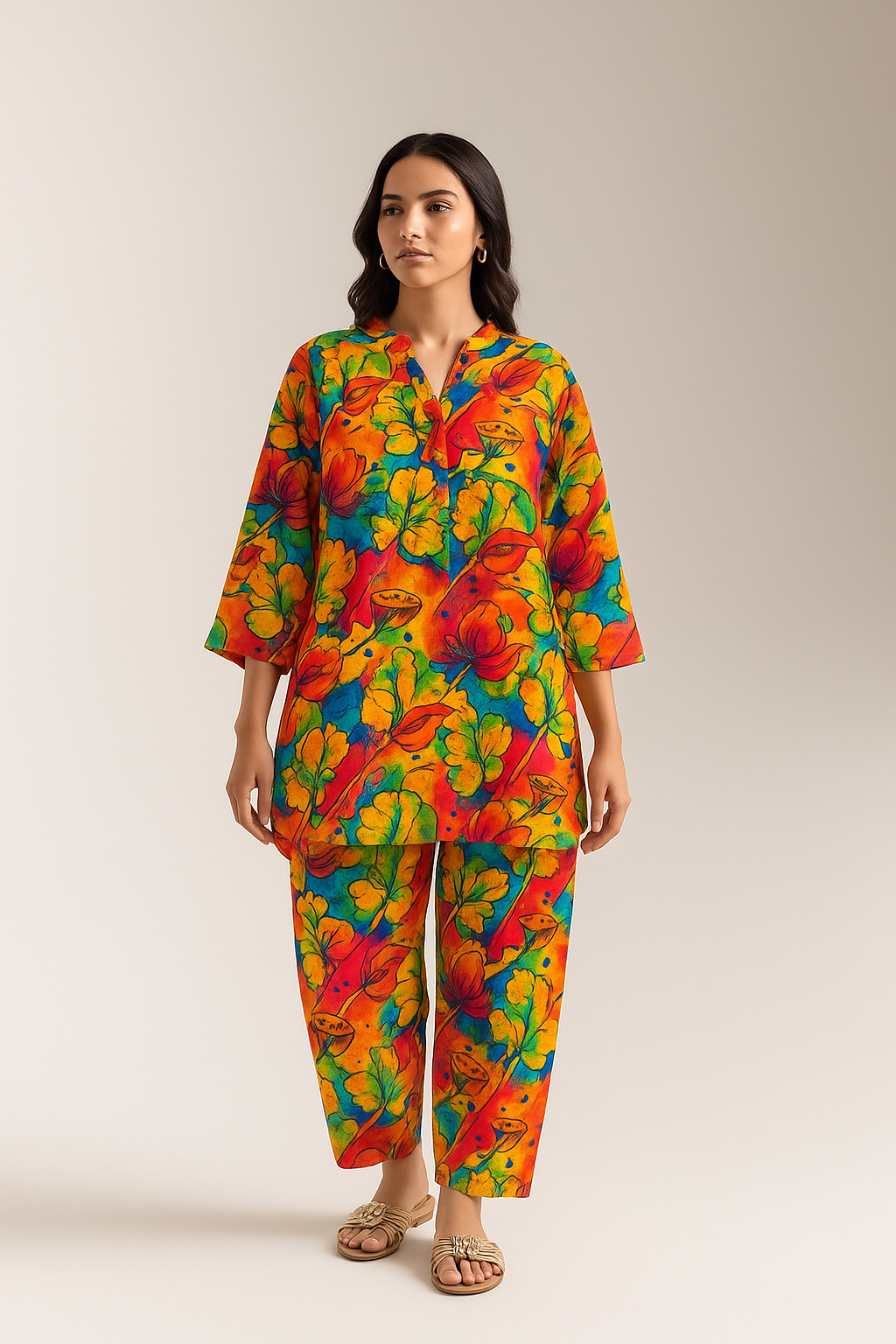 Multi Floral Winter Cotton Set