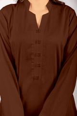 Chocolate Lawn Cotton Solid 2PC
