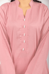 Tea Pink Lawn Cotton Solid 2PC