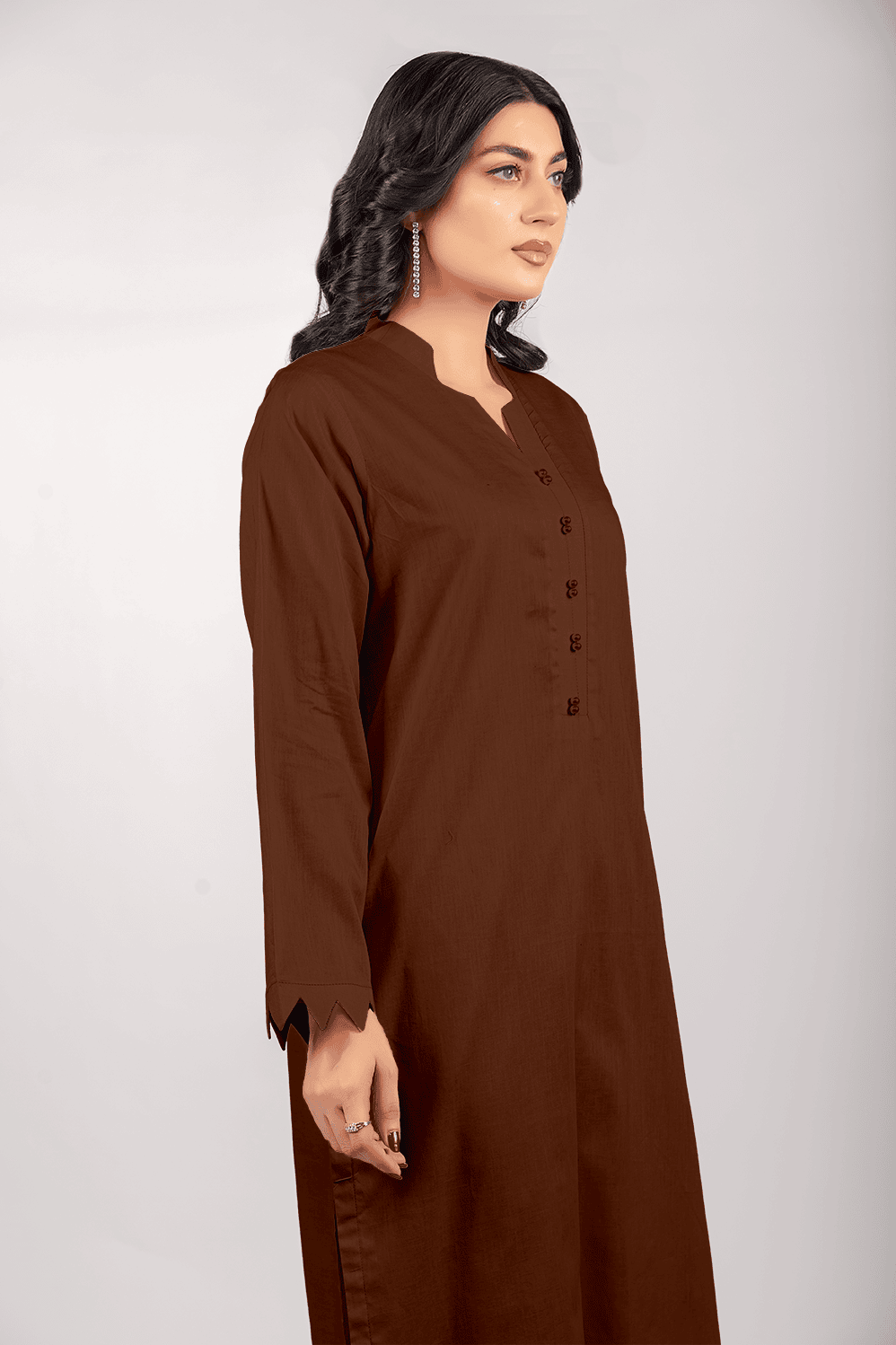 Chocolate Lawn Cotton Solid 2P